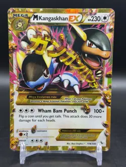 M Kangaskhan Ex Secret Rare 109/106 XY Flashfire Mega Gold Pokemon English HP - Image 1