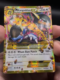 M Kangaskhan Ex Secret Rare 109/106 XY Flashfire Mega Gold Pokemon English HP - Image 3