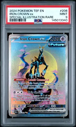 Iron Crown EX 206/162 Special Illustration Rare Pokemon PSA 9 *340 - Image 1