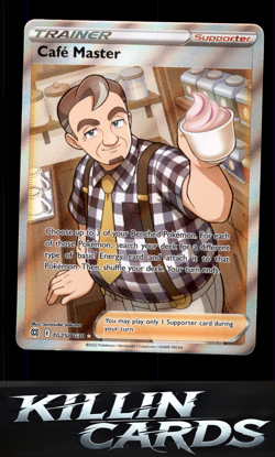 Cafe Master TG25/TG30 Pokemon Ultra Rare SWSH09: Brilliant Stars Trainer Gallery - Image 1
