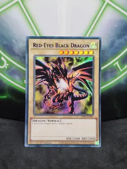 Yugioh Red-Eyes Black Dragon LDS1-EN001 Blue Ultra Rare 1st Edition NM - Image 1