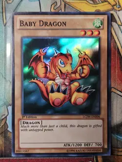 Yu-Gi-Oh! TCG Baby Dragon LCJW-EN006 1st Edition Super Rare - Image 1