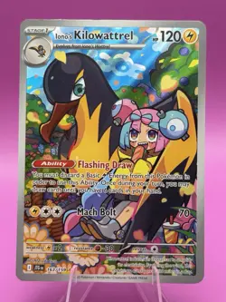Iono's Kilowattrel 163/159 SV09 Journey Together IR Pokemon TCG Card - Image 1