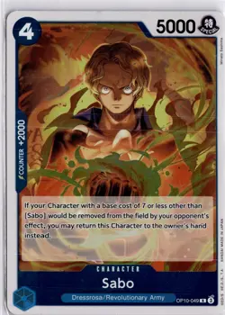 OP10-049 Sabo Rare English One Piece TCG Card OP10 Royal Blood - Image 3