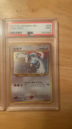 Pokemon Machamp 1st Edition Holo PSA 7 & Lugia Neo Holo PSA 9 Mixed Card Lot - Image 2
