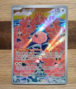 Pokemon Card TCG Flamigo 227/193 Holo Illustration Rare Paldea Evolved Art - Image 1