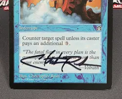 MTG Mana Leak- Signed Christopher Rush -Stronghold Magic the Gathering Card #036 - Image 4