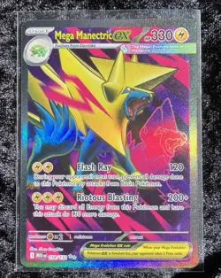 Mega Manectric ex 158/132 Mega Evolution Full Art Ultra Rare Pokemon Card NM - Image 1