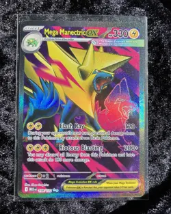 Mega Manectric ex 158/132 Mega Evolution Full Art Ultra Rare Pokemon Card NM - Image 2