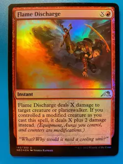 MTG 1x FOIL Flame Discharge # 142 Kamigawa: Neon Dynasty Magic Gathering x1 NM - Image 1