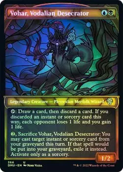 Vohar, Vodalian Desecrator TEXTURED SHOWCASE - 366 - Dominaria United DMU MTG - Image 1