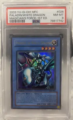 Paladin Of White Dragon MFC-026 1st Edition 2003 YUGIOH PSA 8 - Image 1