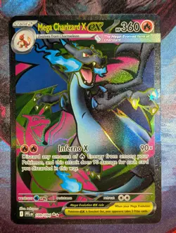 Pokemon Mega Charizard X ex Ultra Rare Full Art Holo Phantasmal Flames #109/094 - Image 1