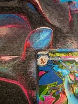 Pokemon Mega Charizard X ex Ultra Rare Full Art Holo Phantasmal Flames #109/094 - Image 3