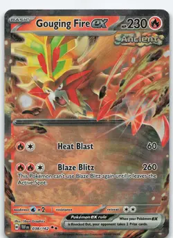 Gouging Fire ex - 038/162 Double Rare Holo SV05: Temporal Forces NM Pokemon - Image 1