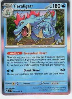 Feraligatr 041/162 Rare Holo SV05: Temporal Forces NM Pokemon - Image 1