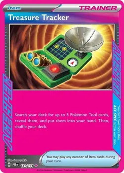 TREASURE TRACKER 131/131 Pokemon TCG ACE SPEC Rare Prismatic Evolutions NM - Image 1