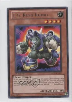 TG Rush Rhino 1st Ed. YuGiOh Extreme Victory #EXVC-EN021 - Image 1