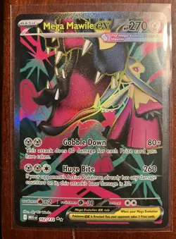 MEGA MAWILE EX 162/132 MEGA EVOLUTIONS POKEMON (ULTRA RARE FULL ART) NM Nice! - Image 1