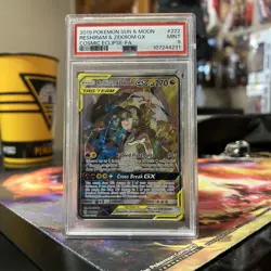 PSA 9 Reshiram & Zekrom Gx #222 2019 Pokemon Sun & Moon Cosmic Eclipse - Image 1
