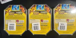 Set of 3 Pokemon Hidden Fates Tins - Charizard, Gyarados, and Raichu - Sealed - Image 3