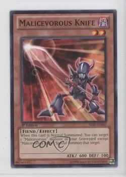 Malicevorous Knife 1st Ed. YuGiOh Shadow Specters #SHSP-EN005 - Image 1
