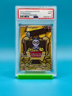 PSA 9 - 2023 Pokemon PAR EN Gimmighoul IR #198 - Image 1