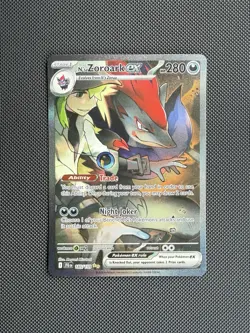 Pokemon N's Zoroark ex Special Art 185/159 Journey Together SIR NM-LP - Image 1