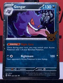 Gengar 057/091 Trick or Trade Uncommon Holo Stamped Pokemon TCG 2024 NM - Image 3