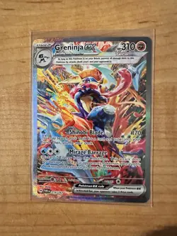 Pokemon Greninja EX Special Illustration Rare Full Art Holo 214/167 Sv06 Stage 2 - Image 1