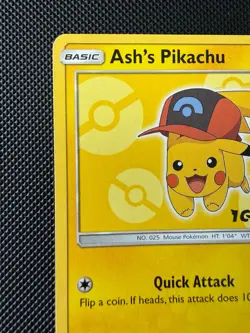 Pokemon TCG: Ash’s Pikachu “I Choose You” Black Star Promo SM111 - Image 3