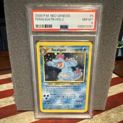 Pokemon Feraligatr Neo Genesis Holo Rare Unlimited Stage 2 PSA 8 5/111 English - Image 1