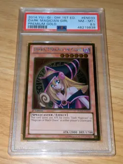 PSA 8.5 Dark Magician Girl PGLD-EN033 1st Edition Premium Gold Yugioh 2014 - Image 1