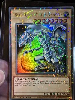 Yugioh TCG Blue Eyes White Dragon Ultra Rare First Edition EN001 - Image 4