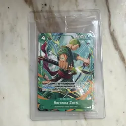 One Piece Tcg Roronoa Zoro 2026 C2E2 Promo Card in hand ready to ship - Image 1