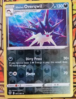 Hisuian Overqwil 091/198 Reverse Holo Rare Astral Radiance Pokemon Card Mint - Image 1