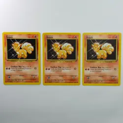 Pokemon TCG Vulpix Base Set #68/102 3-Card Lot WOTC Vintage 1999 - Image 1