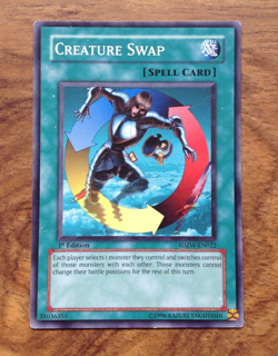 SDZW-EN022 Creature Swap 1st Edition YuGiOh Card . Free UK Postage - Image 1