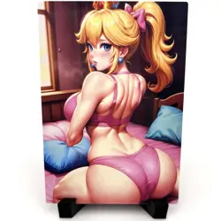 Princess Peach Sexy Hot Anime Waifu Girl Doujin Lewd Goddess Story Holo Art Card - Image 1