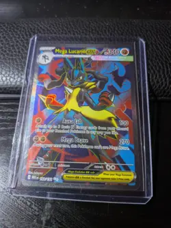 Pokemon TCG Holo Ultra Rare Full Art Mega Lucario EX 160/132 - Image 1