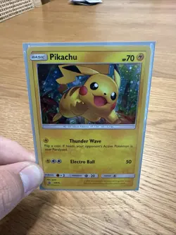 GALAXY HOLO Pikachu SM76 Pokemon Black Star Promo Holographic Foil Rare - Lp - Image 1