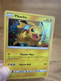 GALAXY HOLO Pikachu SM76 Pokemon Black Star Promo Holographic Foil Rare - Lp - Image 5