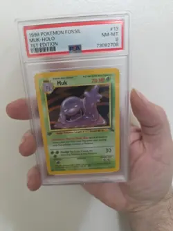 1999 Pokemon Fossil MUK HOLO 1st Edition 13/62 PSA 8 NM-MT - Image 1