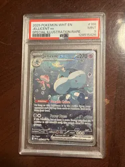 2025 Pokemon WHT En Jellicent Ex Special Illustration Rare PSA 9 Mint #168/086 - Image 1