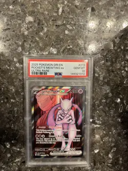 2025 Pokemon DRI EN Rockets Mewtwo EX Ultra Rare Psa 10 - Image 2