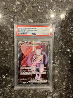 2025 Pokemon DRI EN Rockets Mewtwo EX Ultra Rare Psa 10 - Image 3