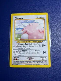 Pokemon TCG Neo Destiny Chansey 31/105 90 HP Uncommon Basic Regular English LP - Image 1