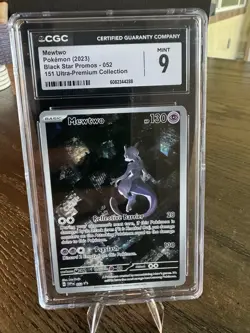 Mewtwo Pokemon (2023) Black Star Promos - 052 151 Ultra-Premium Collection CGC 9 - Image 1