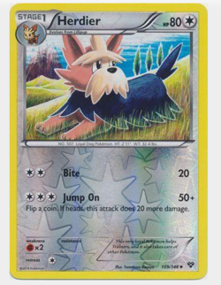 Herdier 109/146 | Mint/Near Mint | Reverse Holo | Pokemon XY 2014 - Image 1