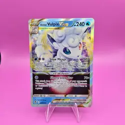 Alolan Vulpix VSTAR 034/195 Silver Tempest Ultra Rare Holo Pokemon TCG NM - Image 1